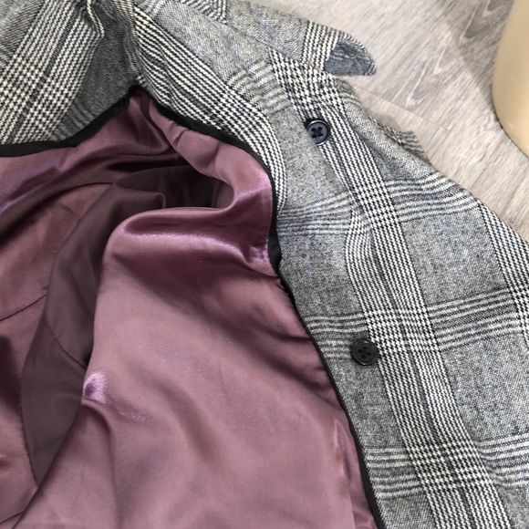 EUC RW&Co Black and Gray Cotton Plaid Coat Size S - Picture 12 of 14